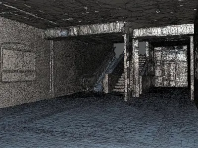 Osaka Subway station photogrammetry raw scan 3D model