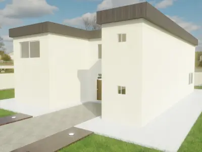 Home 3D elevator with stairs Low-poly 3D model