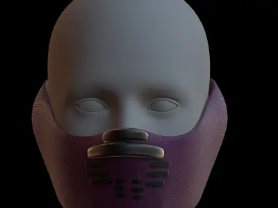 Gas mask helmet 3d model scifi Low-poly  Low-poly 3D model 170