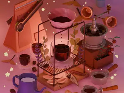 Coffee Set Texture