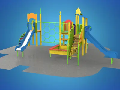 Playground for kids 3D model get