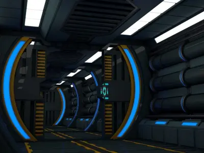 Sci Fi Corridor 3D model