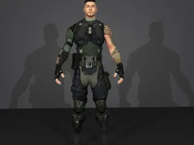 squad leader 3D model