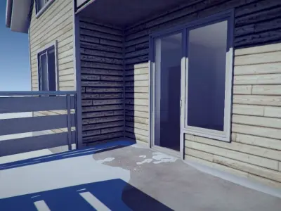 Winter Cottage Low-poly 3D model