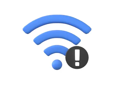 Wifi Problem Symbol v1 014 Low-poly 3D model