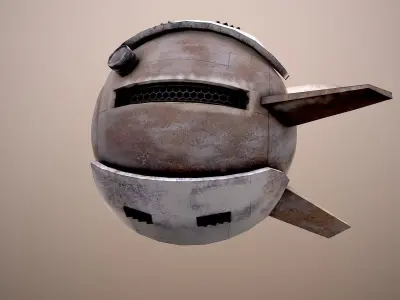 flying eyedrone Low-poly 3D model