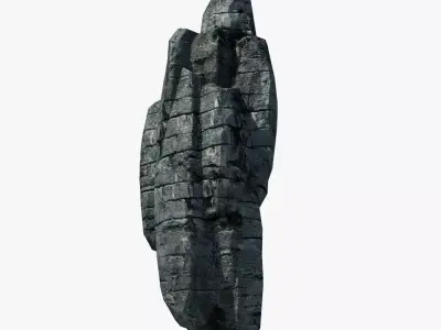 Rocky Cliff  Low-poly 3D model