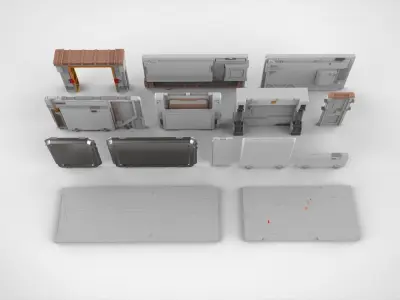 sci-fi Architecture kitbash 33 3D model