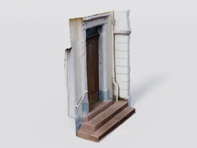 Old door and stairs 3D model