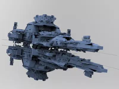 Sci-Fi Droid Prowler Ship 2  3D model