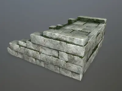 stairs 03 Low-poly 3D model