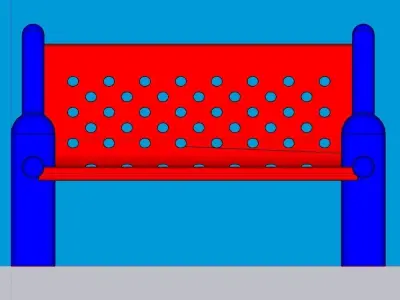Park Bench Street Furniture 3D model