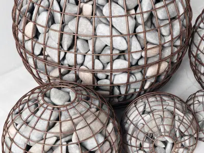 Gabion sphere form 3D model