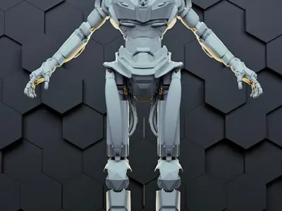 Sci Fi Robot  Low-poly 3D model purchase