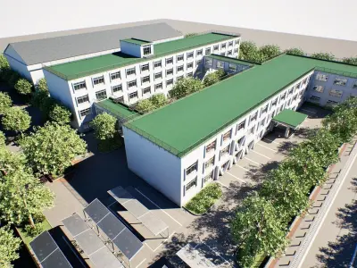 Japanese School - Fully Furnished Environment Low-poly 3D model