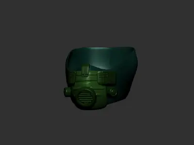 helmet high poly sculpt 3d printable  3D model 90