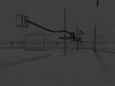 Liminal Space 3D Scene Atmospheric Lighting 3D model