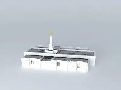 LDS.TEMPLO MORMON GUADALAJARA, MEXICO 105 TH. OPERATING TEMPLE. Free 3D model