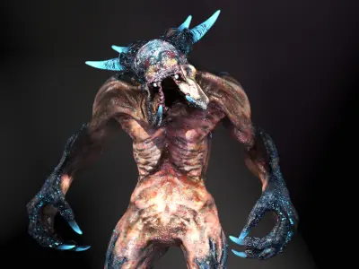 Sci-Fi Monster Hunter Low-poly 3D model