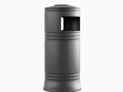 Street Trash Bin 01 Low-poly 3D model purchase