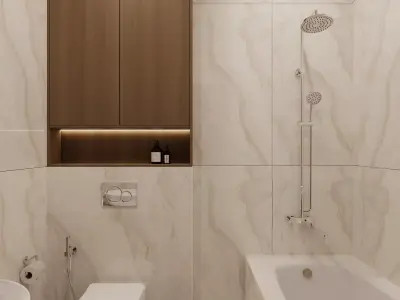 U tower apartment in tashkent Low-poly 3D model