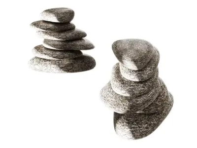 Set of stones 3D model