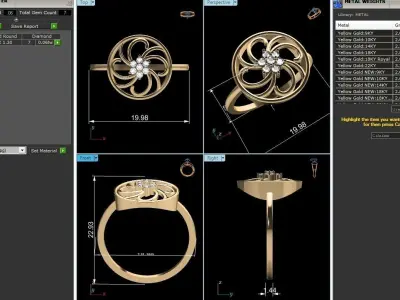 Diamond Ring For Women 3d Print Model 3D print model 59
