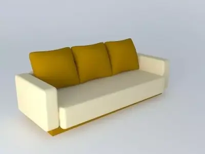Couch Sofa 3 seat Doors 3 BRW 3D model