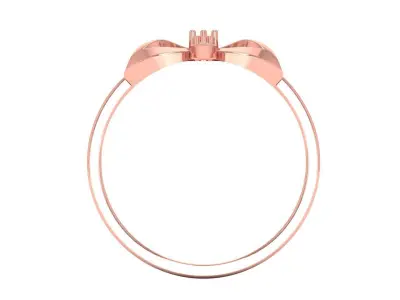 Solitaire Wedding Engagement Women Light Weight Rings 3D print model 6