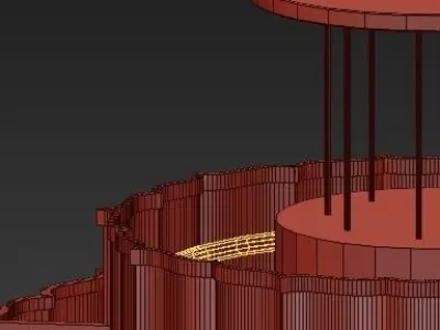 Japan gold and pendant light 3D model