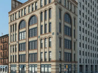 NYC Block 01 Low-poly 3D model