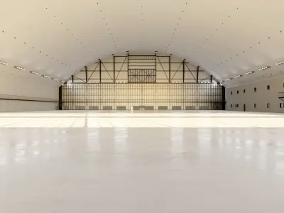 Airplane Hangar Interior 10 Low-poly 3D model