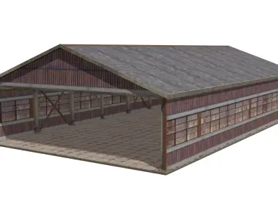old metal workshop Low-poly 3D model by sobul