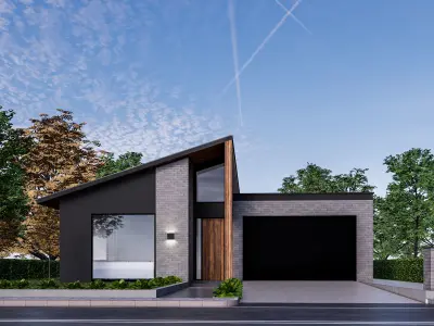 architectural 3d model for single floor house 3D model 2 3D model