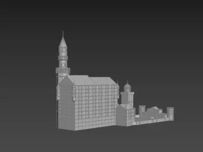Castle Low-poly 3D model
