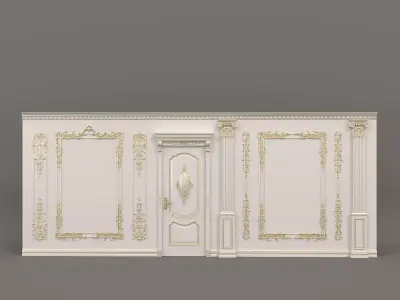 Wall Molding in Classic French style 9 3D model