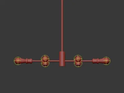 TRIBECA chandelier with four lights hanging from it 3D model