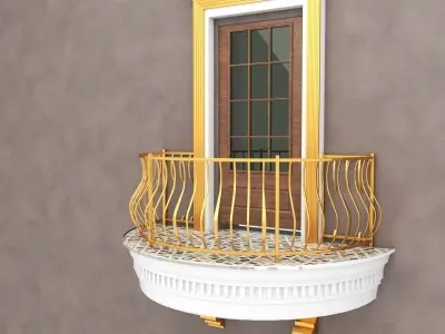 Balcony Door 1 3D model