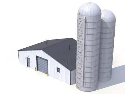 Farm Building 21 PBR Low-poly 3D model