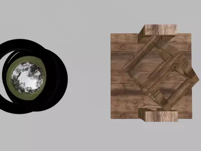 A Pair of Kinetic Desk Toys Free low-poly 3D model