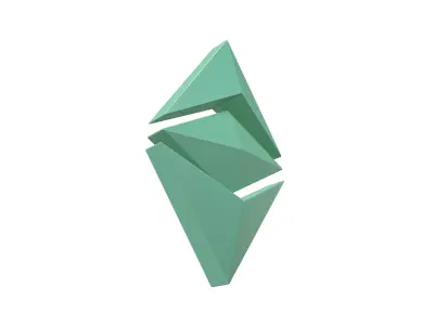 Ethereum Classic v2 004 Low-poly 3D model