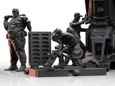 Scifi Technicians  3D print model