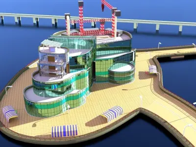sea port building 3D model