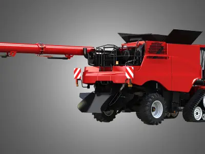 Axial-Flow 9240 Combine Harvester - with Tracks 3D model