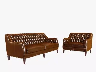 Bespoke custom sofa and chair 3D model