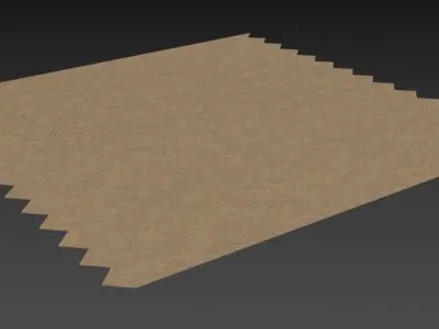 Parquet pine chevron 3D model