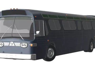 City Bus Low-poly 3D model 4