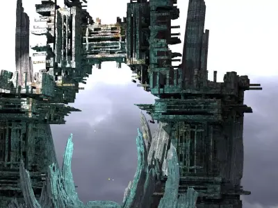 Sci fi Light gravity training arena 3 Low-poly 3D model