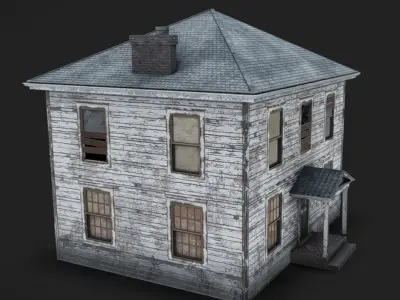House 2 - Abandoned Low-poly 3D model
