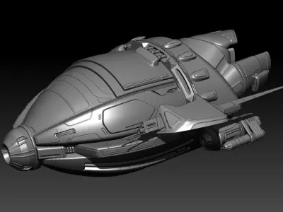 A Scifi Spaceship 3D model